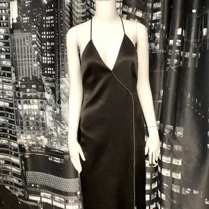 HALSTON Heritage Evening Collection Slip Dress with Sparkle Detail